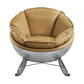 Pippin Morocco Top-Grain Leather Rocking Chair – Chrome Encased Modern Accent Rocker showcasing plush seating and stylish base.