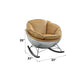 Pippin Morocco Top-Grain Leather Rocking Chair – Chrome Encased Modern Accent Rocker dimensions 35 x 37 x 37 inches.