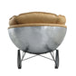 Pippin Morocco Top-Grain Leather Rocking Chair – Chrome Encased Modern Accent Rocker with plush cushion and chrome base.