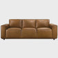 Hanky MCM Genuine Leather Box Arm Sofa 90" – Mid-Century Modern Leather Couch