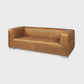 83" Leather Sofa with Solid Wood Frame | Modern Leather Couch (Brn or Blk)