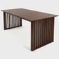 Frontignan Walnut Dining Table – 70.9" Rectangular Ribbed-Leg Table