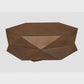 Diamond Shape Solid Wood Lift-Top Coffee Table in Matte Brown 48"