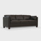 Matias Chocolate Brown Premium Italian Leather Sofa 81"