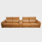 Modern Modular Leather Reclining Sectional Sofa – 5 Piece Couch with Cup Holders (4 Seat)
