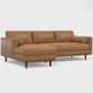 Morrison MCM Genuine Leather Sectional Chaise Sofa 102" – Modern Leather Chaise Sectional (2 Colors)
