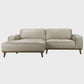 Top-Grain Leather Chaise Sofa Sectional (2 Colors) – Kerrville Mid-Century Modern Leather L-Shape Couch