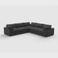 Linen Blend Modular L-Shaped Corner Sectional Sofa 120" | Modern Washable Sectional