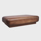 Aurelius Low Profile Round Edge Solid Wood Coffee Table (39") – Handcrafted Modern Coffee Table