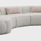 Sahara Beige Boucle Curved Modular Sectional Sofa – Modern Sculptural Couch (3–4 Seat)