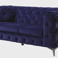 Blue Velvet Sofa Luxe Deco 90"L