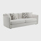 Yolanda Beige Chenille Sofa – 91” Modern Deep Seat Sofa with 4 Pillows