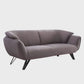 Dalya Gray Linen Loveseat – 78” Modern 2-Seat Sofa with Metal Legs