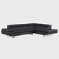 Leather L-Shaped Corner Sectional Sofa 124" | Modern 2-Piece Sectional Couch
