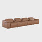 175" Italian Leather Power Reclining Sofa with USB | Luxury Modular Couch