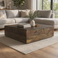Bexley Mango Wood Trunk Coffee Table – 55" Farmhouse Storage Table