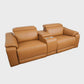 2-Seat Modular Leather Recliner Sofa with Cup Holders 88.5"W