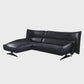 Dark Gray Top Grain Leather Sectional Sofa with Chaise | 113" Modern Sectional