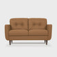 Radwan Midcentury Modern Premium Italian Sofa Leather Loveseat 59"
