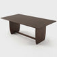 Preston Walnut Trestle Dining Table – 78.7" Solid Wood Dining Table