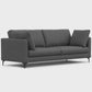 Ava MCM Performance Fabric Sofa 90" – Modern Eco-Friendly 3-Seat Couch (2 Colors)