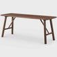 Molly Solid Wood Bench – 47” Walnut Finish Mid-Century Bench (Minimalist Seating)