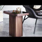 Marcos Modern End Table w/ Steel Base & Glass Top