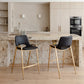 Desi Counter Stool (Set of 2) in Black & Gold