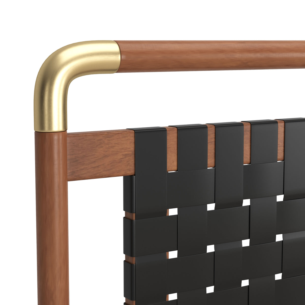 Netz Black & Walnut Queen Bed
