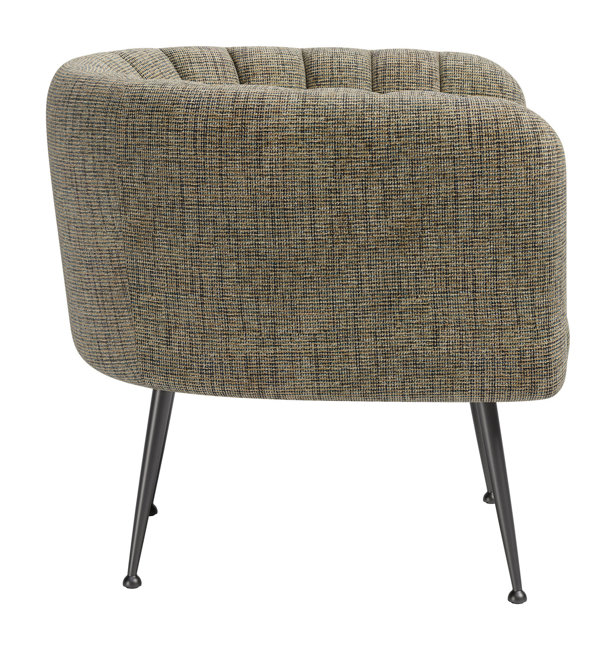 Deco Green Tweed Accent Chair