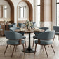 Poise Azure Gray & Walnut Dining Chair