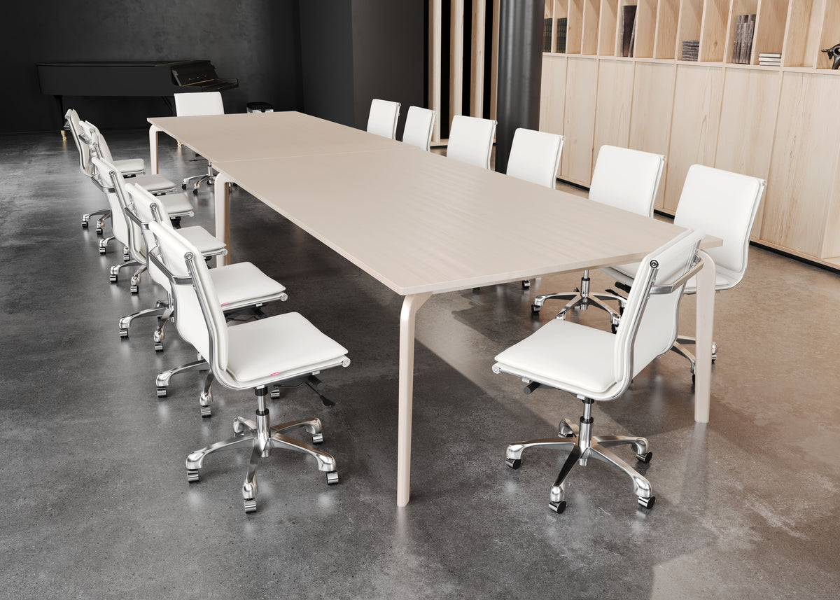 Lider Plus Armless Office Chair in White