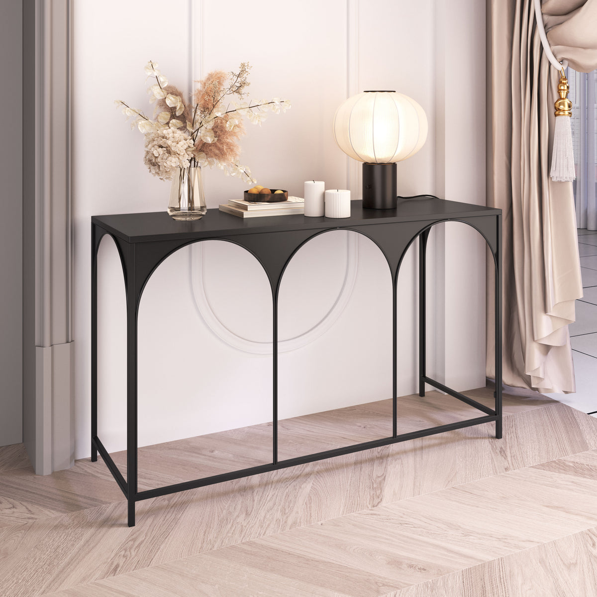 Loriet Black Console Table