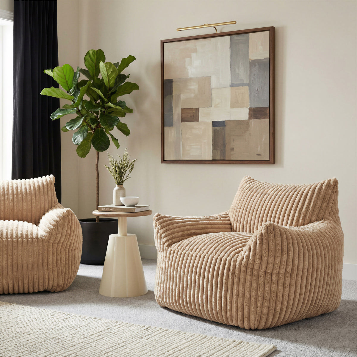 Sira Natural & Ivory Side Table