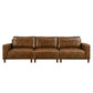 Ravenna Brown PU Leather Sofa – 112" Square-Arm 3-Seat Sofa – view 11