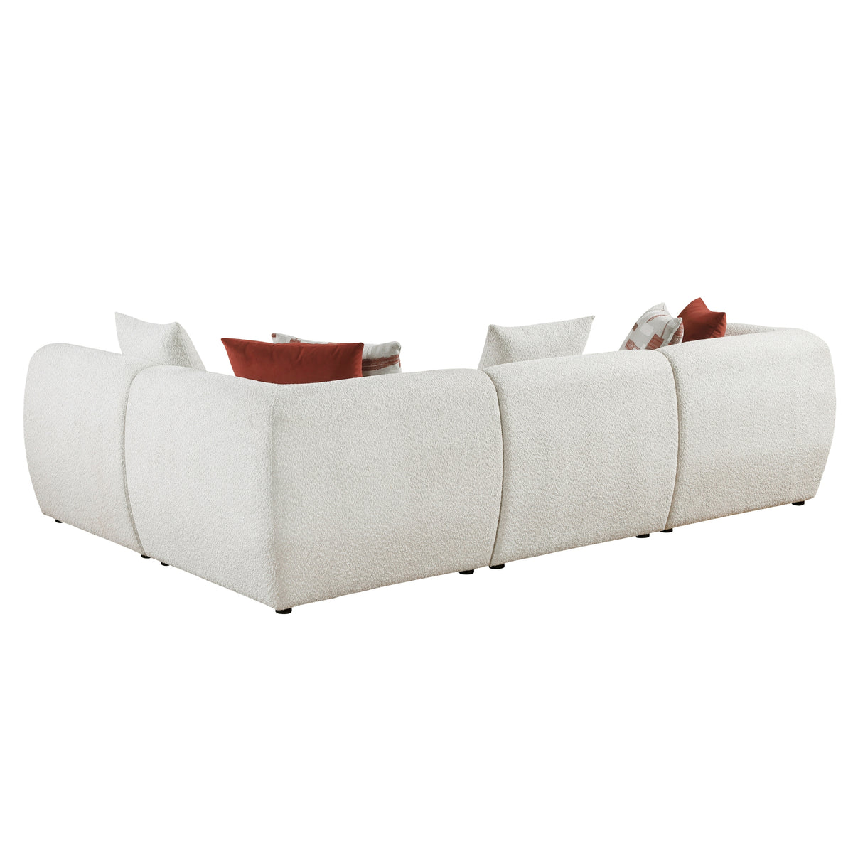 Ravenna Chenille Modular Sectional – 4-Piece Beige Corner Sofa Set – view 10