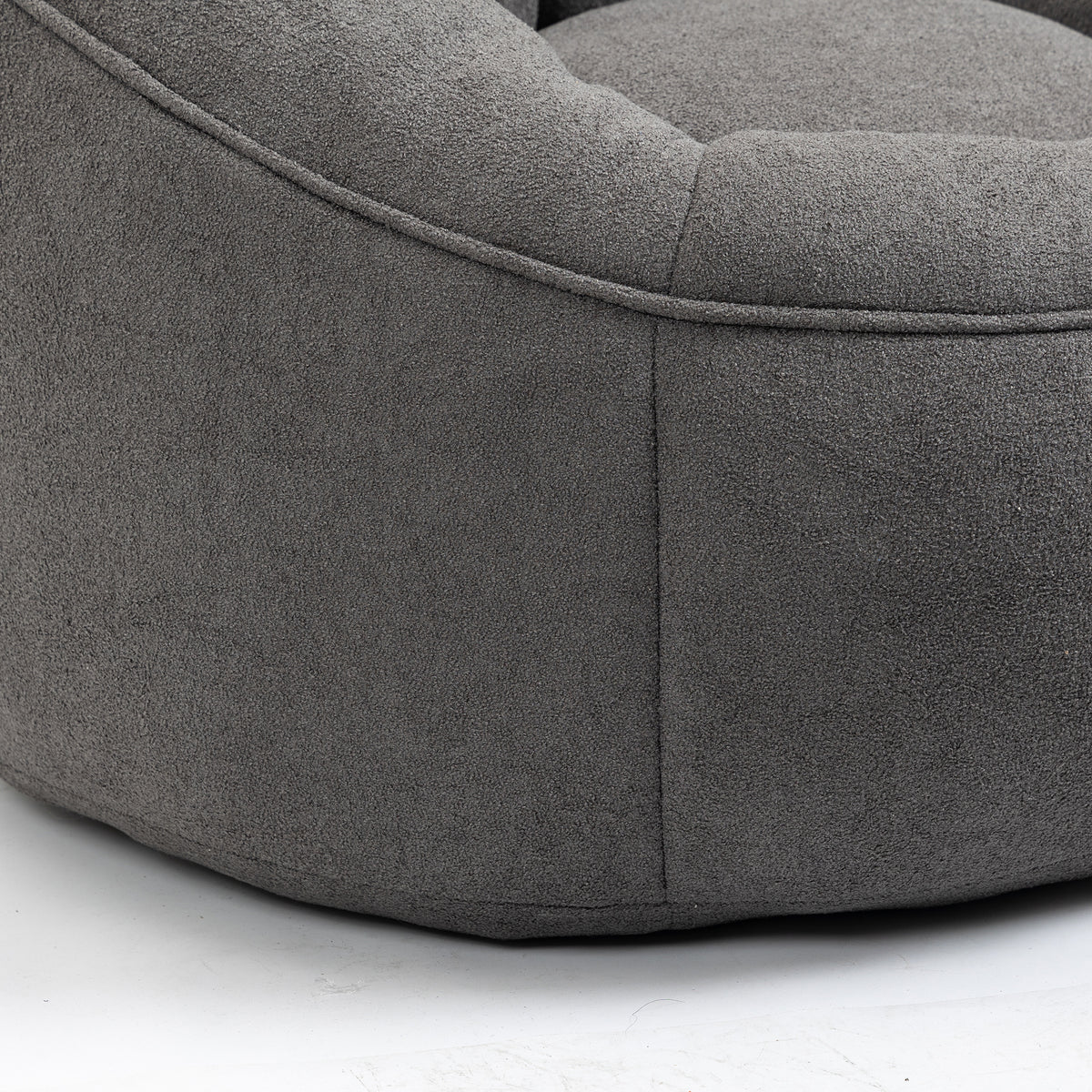 Ravenna Grey Microfiber Bean Bag Chair with Footrest – 40" Bean Bag Chair – view 15