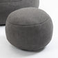 Ravenna Grey Microfiber Bean Bag Chair with Footrest – 40" Bean Bag Chair – view 18
