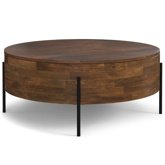 Rayburn Walnut Brown Wood Coffee Table – 38" Coffee Table