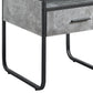 Raziela Black & Grey Synthetic Wood End Table with Drawer – view 5