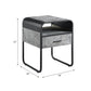 Raziela Black & Grey Synthetic Wood End Table with Drawer – view 6
