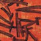 Red And White Abstract Washable Area Rug With UV Protection Area Rug | 9' x 13'. Abstract red and black pattern on a rug.