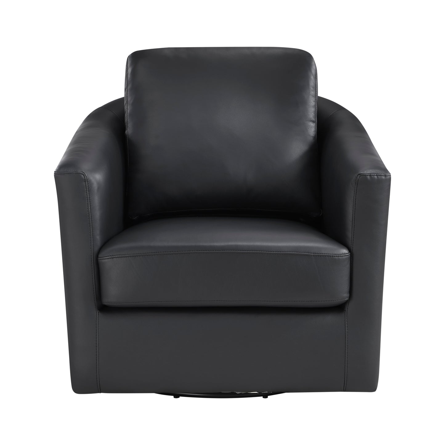 Rennick Leather Swivel Accent Chair – 33" Barrel Chair