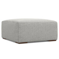 Rex Pale Grey Performance Fabric Ottoman – 32