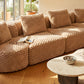 Reyna Modular Sectional Sofa – 137.8" Camel Bubble Velvet Sofa – view 10