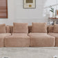Reyna Modular Sectional Sofa – 137.8" Camel Bubble Velvet Sofa – view 16