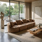 Reyna Modular Sectional Sofa – 137.8" Camel Bubble Velvet Sofa – view 2