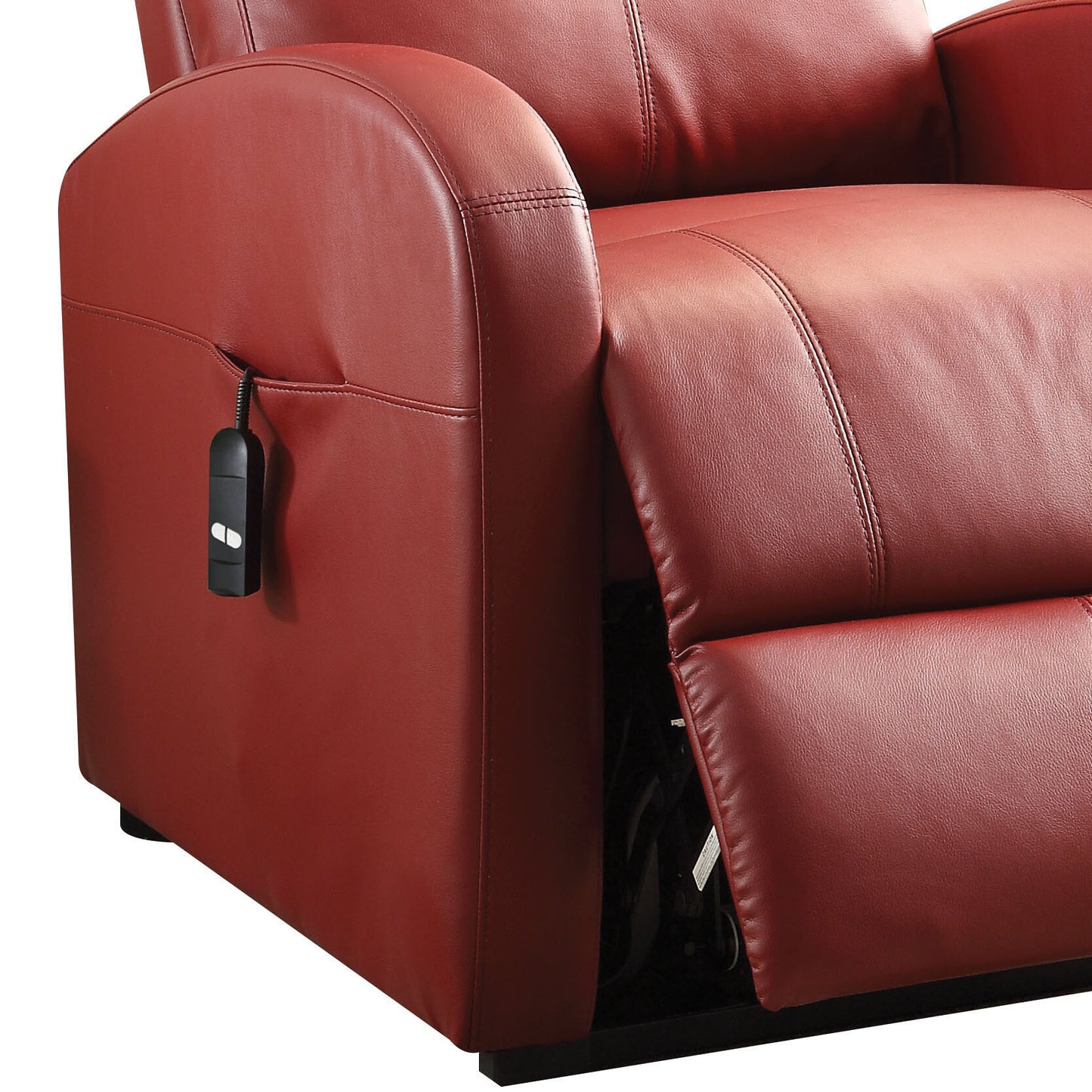 Ricardo Red PU Recliner – 28"W Recliner – view 3