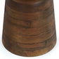 Close-up of the Robbie Wood Accent End Table showcasing solid mango wood's unique grain patterns and rich finish.