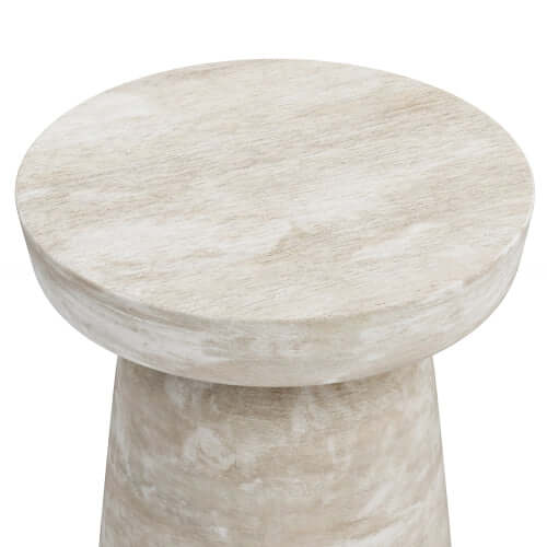 Top view of Robbie Wood Accent End Table showcasing its natural grain patterns and smooth finish.